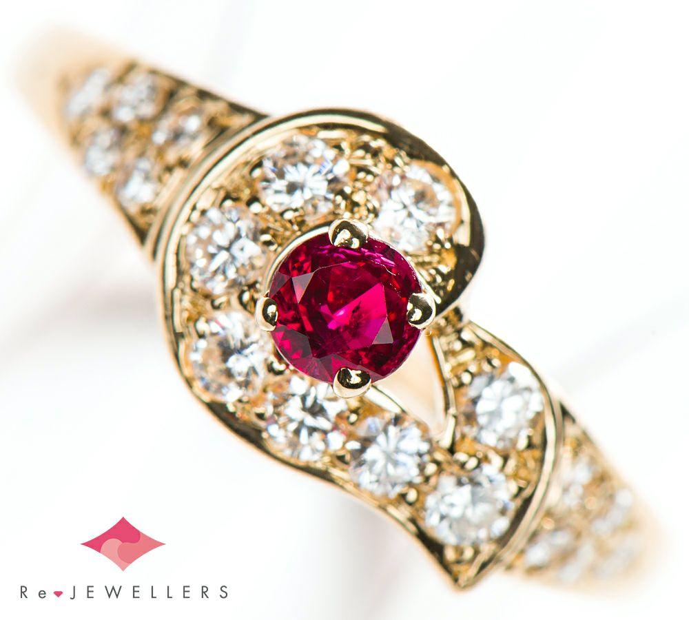 ショーメ ルビー ダイヤモンド 18金イエローゴールド 10号 リング・指輪【中古】（2200000463036） | 福岡宝石市場 公式販売サイト