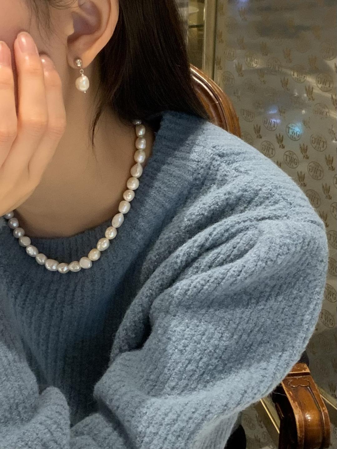 [SILVER925] Baroque pearl earrings / 시드주얼리 바로크진주 이어링