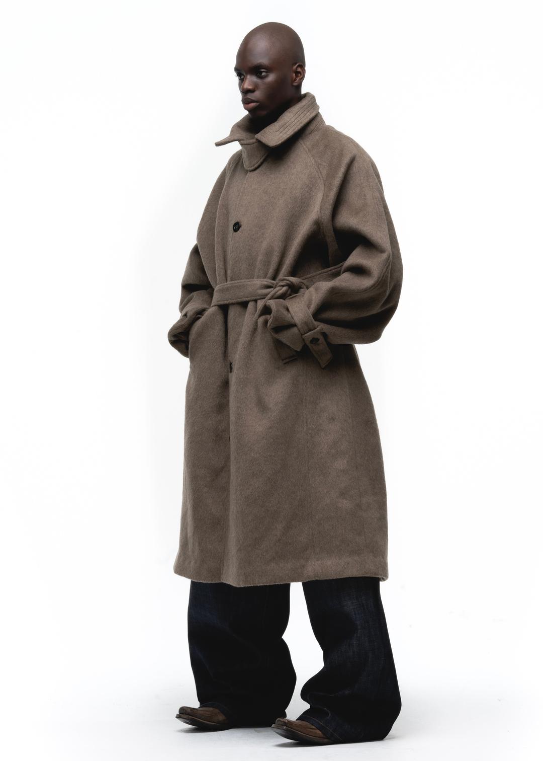 CLASSIC WOOL COAT EARTH GREEN - 1