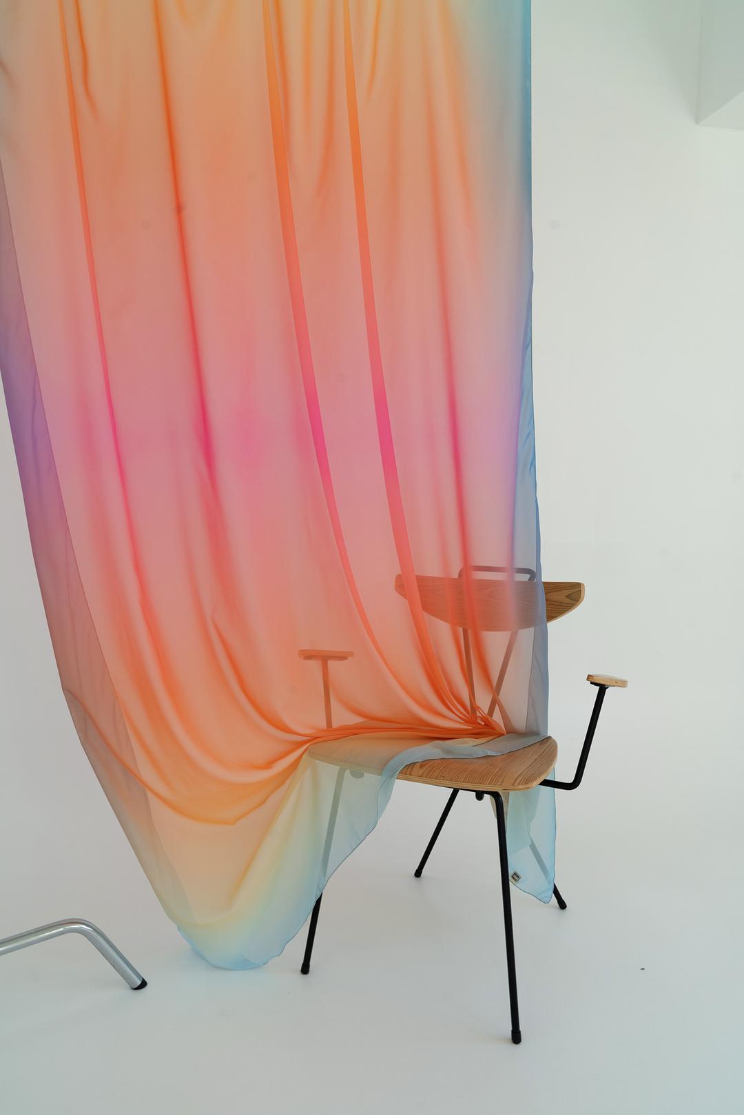GRADATION CHIFFON CURTAINPink&sky