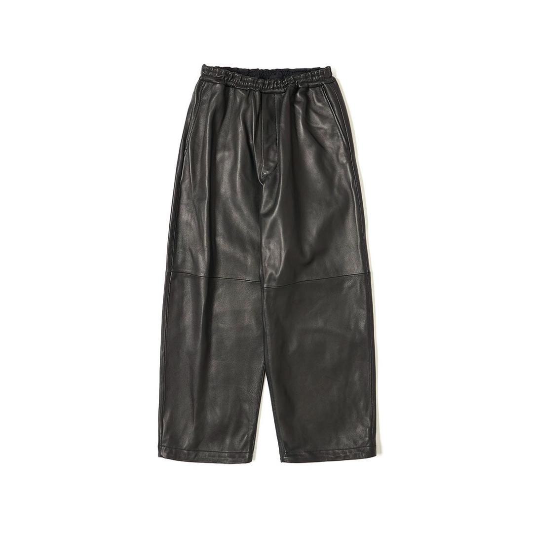 SHEEP LEATHER TRACK PANTS (BLACK)