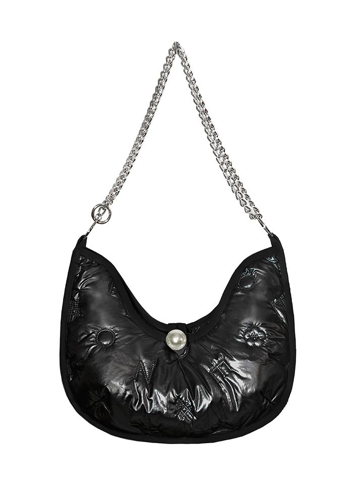 LOGO PLAY QUILTING TWINKLE BAG BLACK