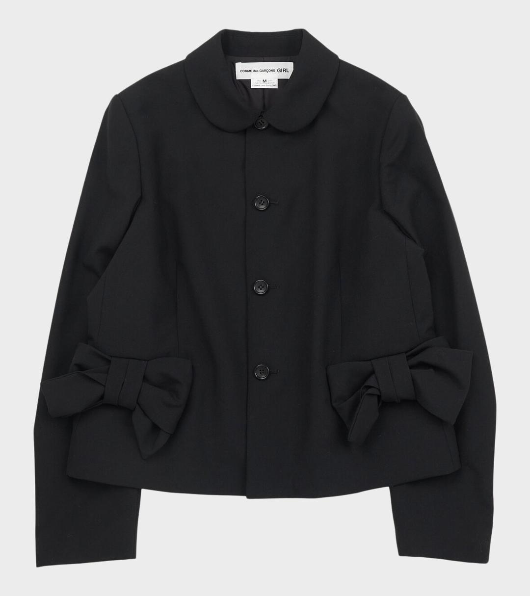 울 Bow Jacket Black