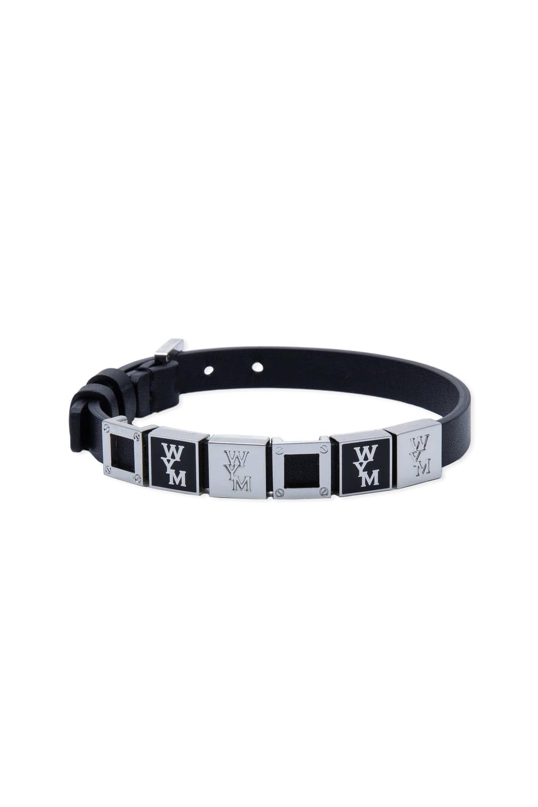 블랙 가죽 브레이슬릿