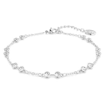 Swarovski Remix Collection Strand, 라운드 컷, 화이트, 로듐 플래팅