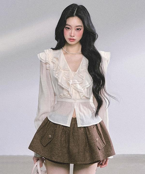 캣스트릿 로맨틱 프릴 블라우스