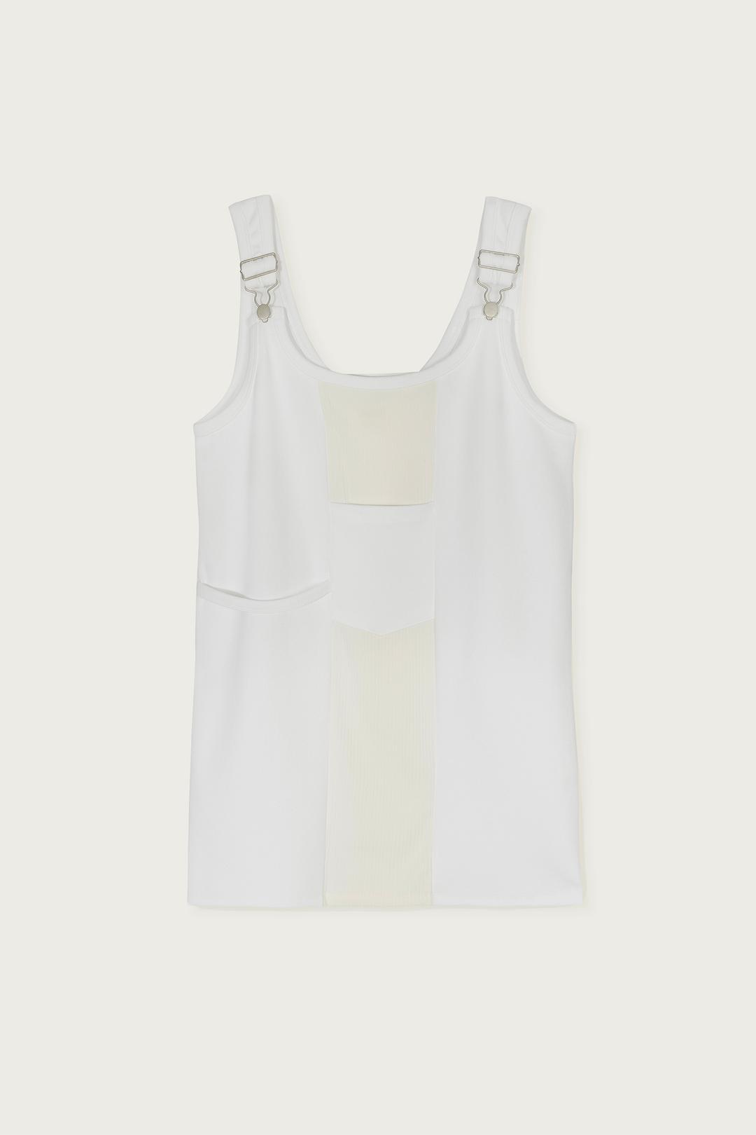 SUSPENDER DRESS WHITE