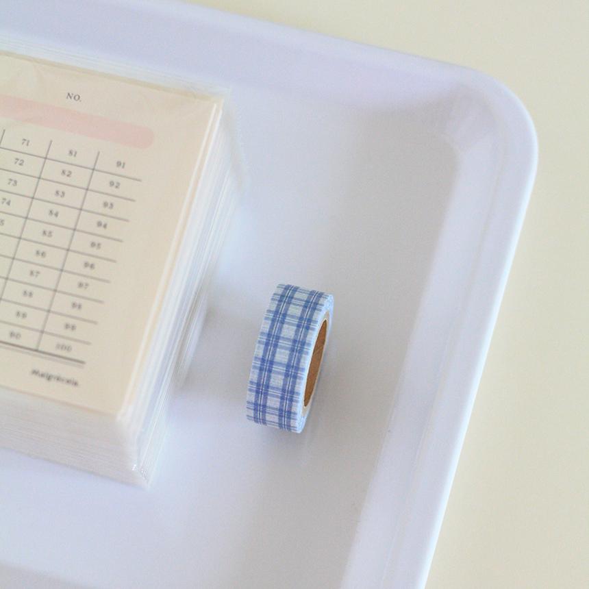 Masking tape - vintage blue check
