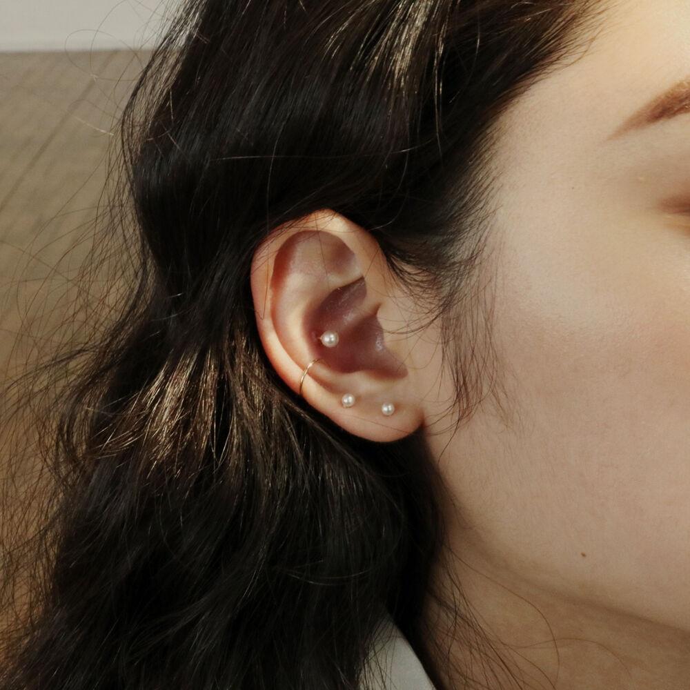 [당일발송][14K] 14K Gold Swarovski Pearl Piercing