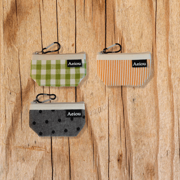 Aeiou Keyring Pouch (S) 3Colors