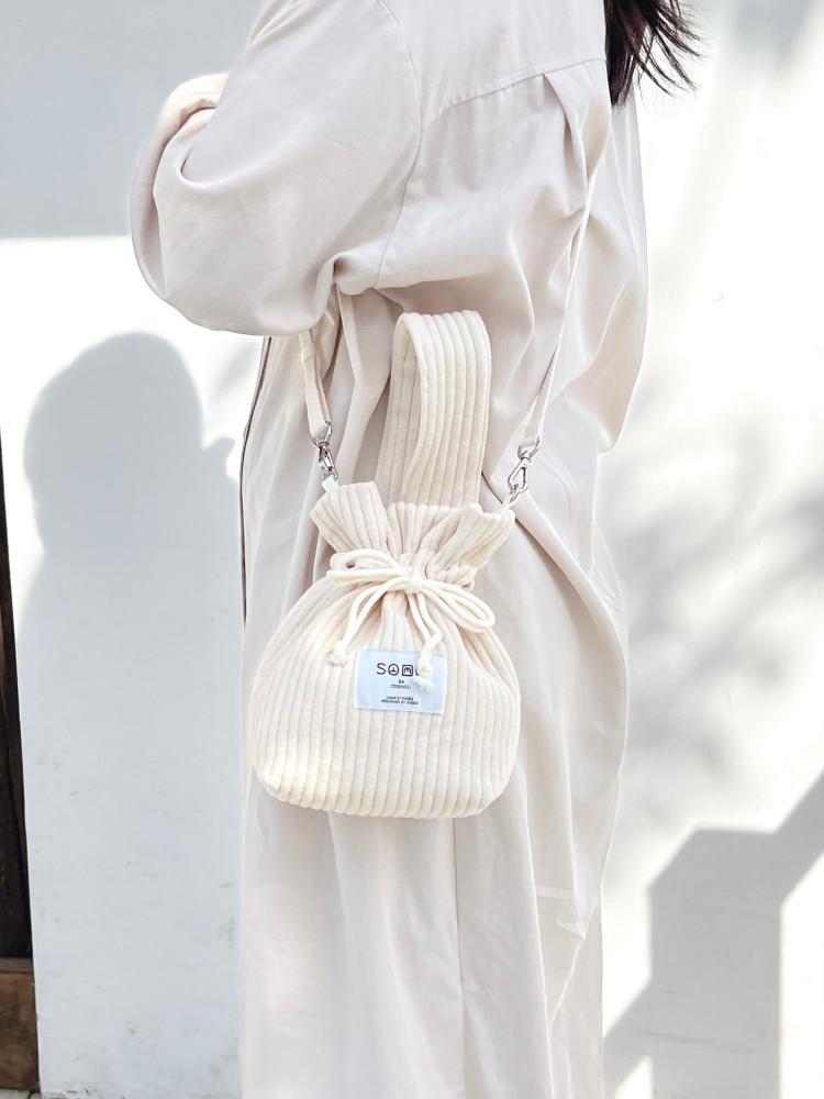 골지 뉴 스트링 미니 백(New string mini bag) 소박한 데일리 에코 숄더백 토트 크로스백 투웨이