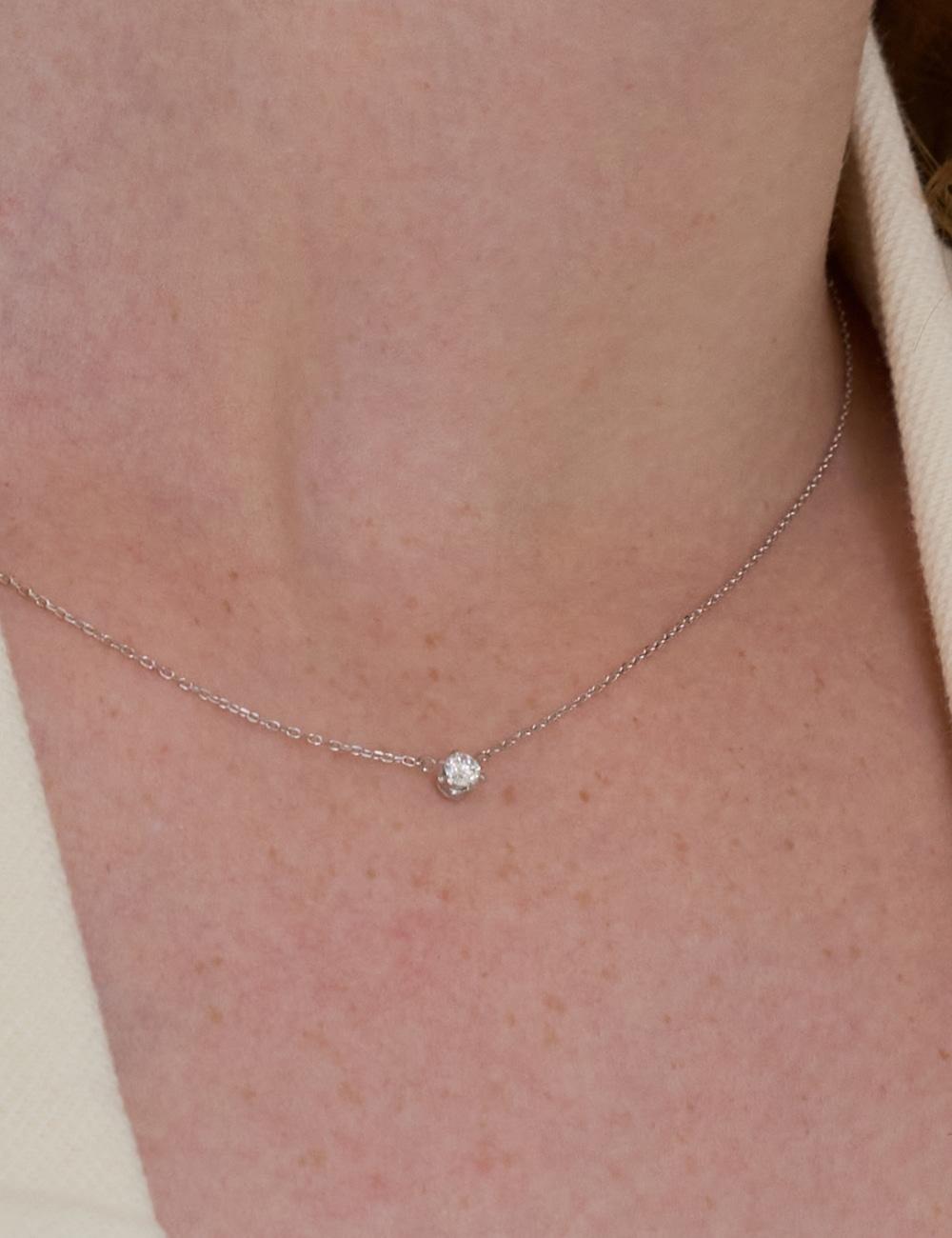 14k 1부 랩다이아몬드 목걸이