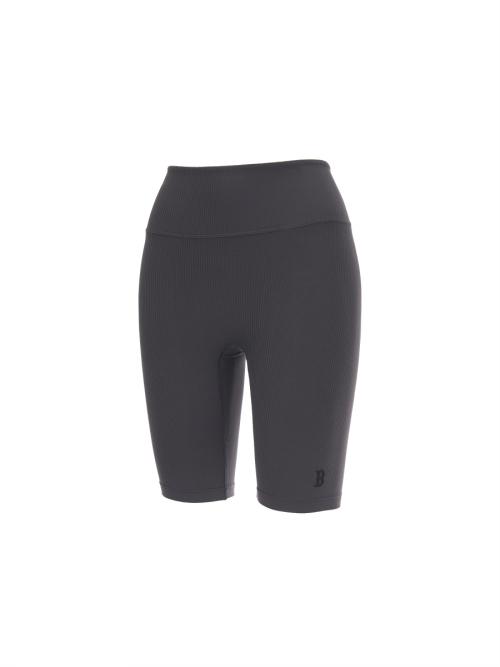 여성 베이직 골지 바이크쇼츠 BOS (Charcoal Grey)