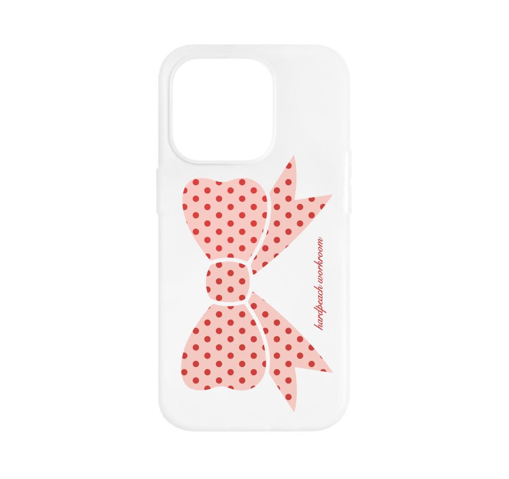 [Jelly] Polka dot ribbon (pink) 아이폰 16