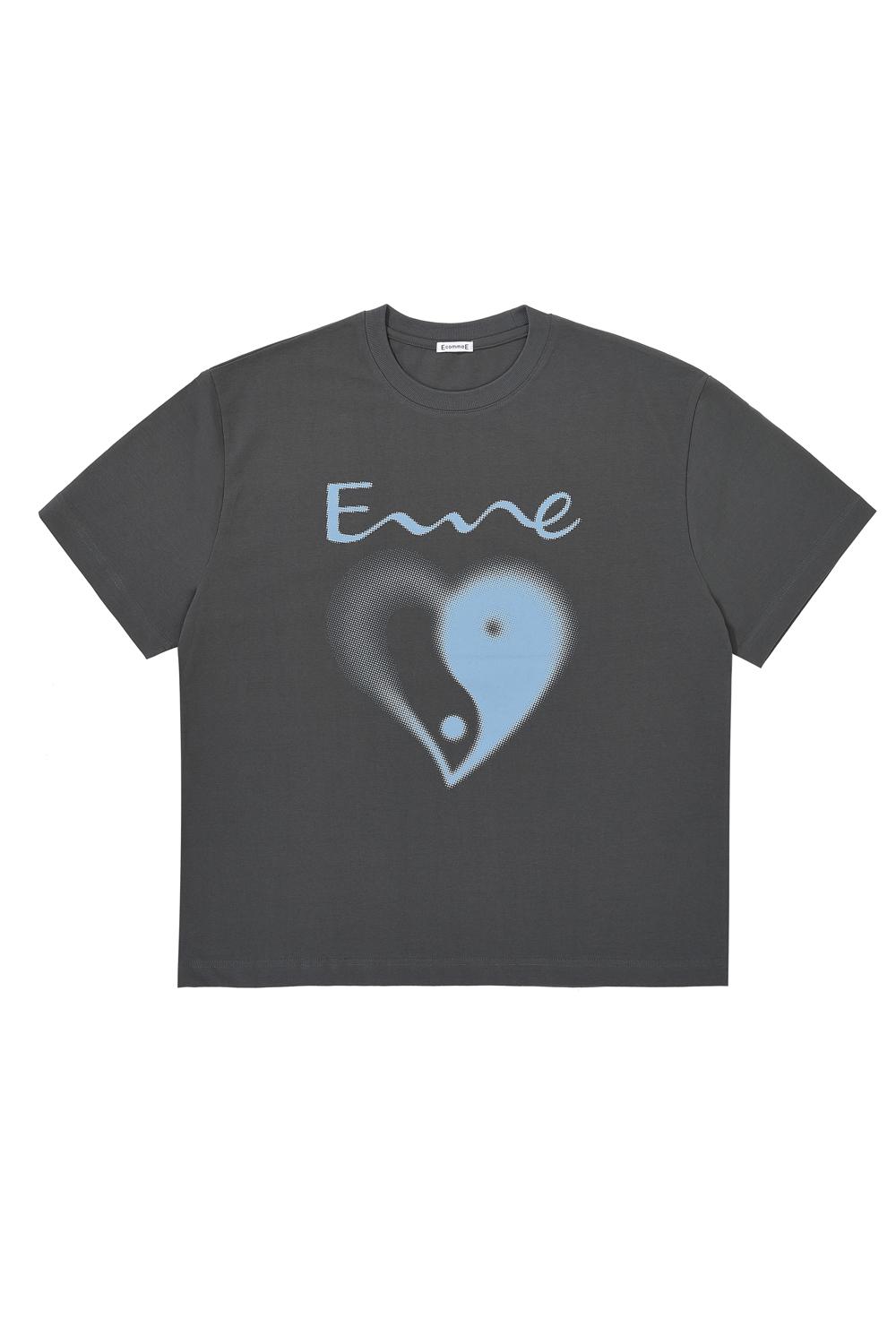 BIG HEART SYMBOL LOGO T-SHIRT (CHARCOAL) [XL]