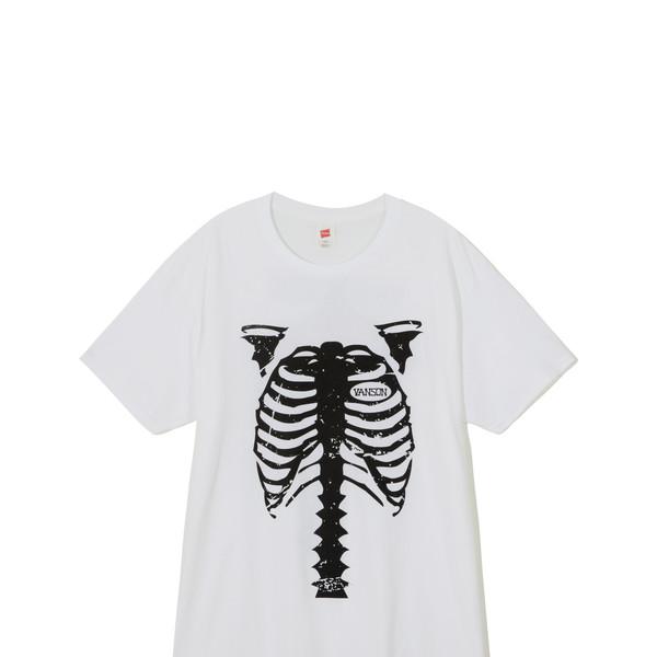 Skeleton Bones Torso Front And Back T-Shirts / White (Exclusive)