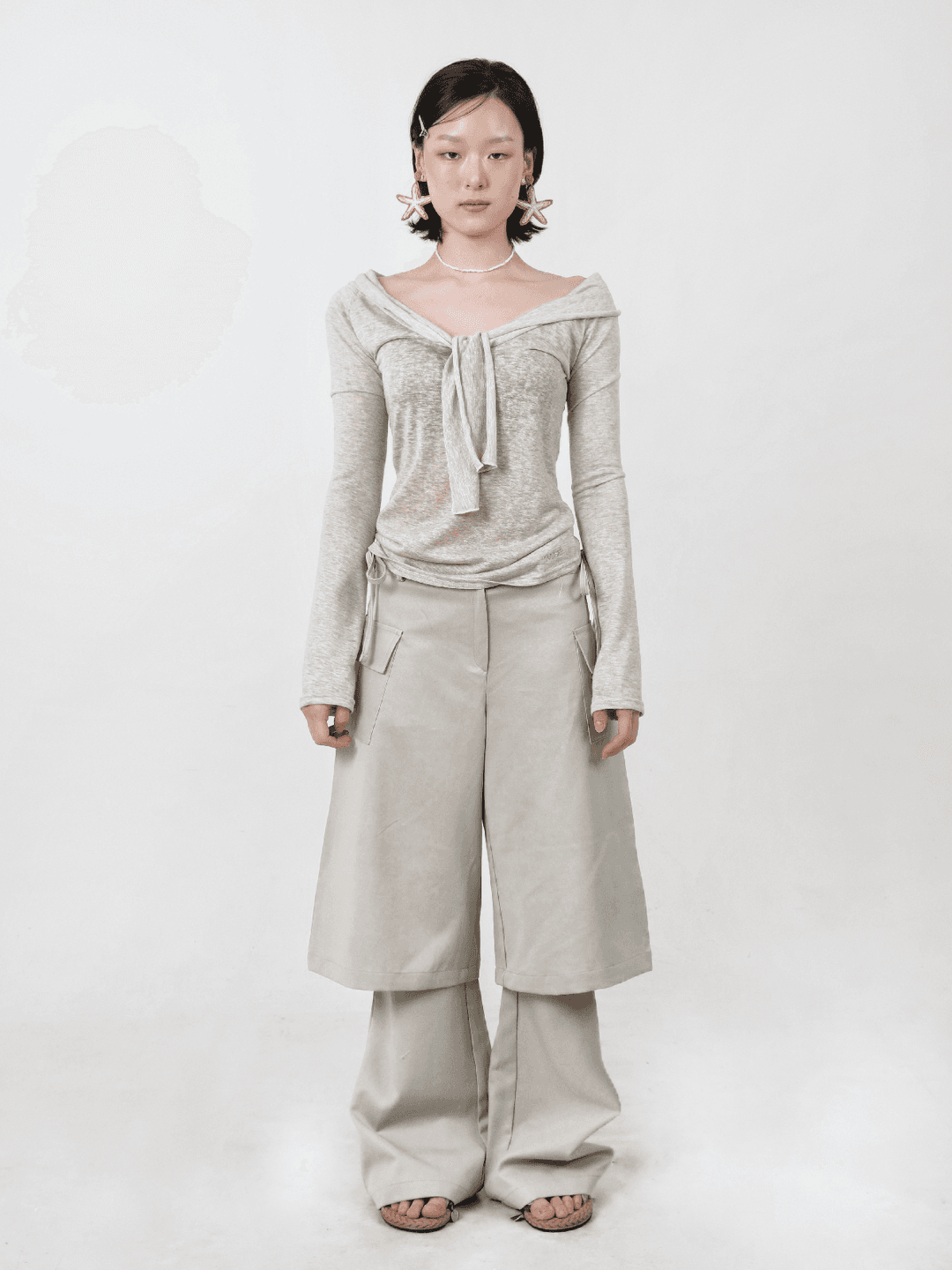 (4/22 예약배송 추가 5% 할인)Double drop Morph Pants_Beige