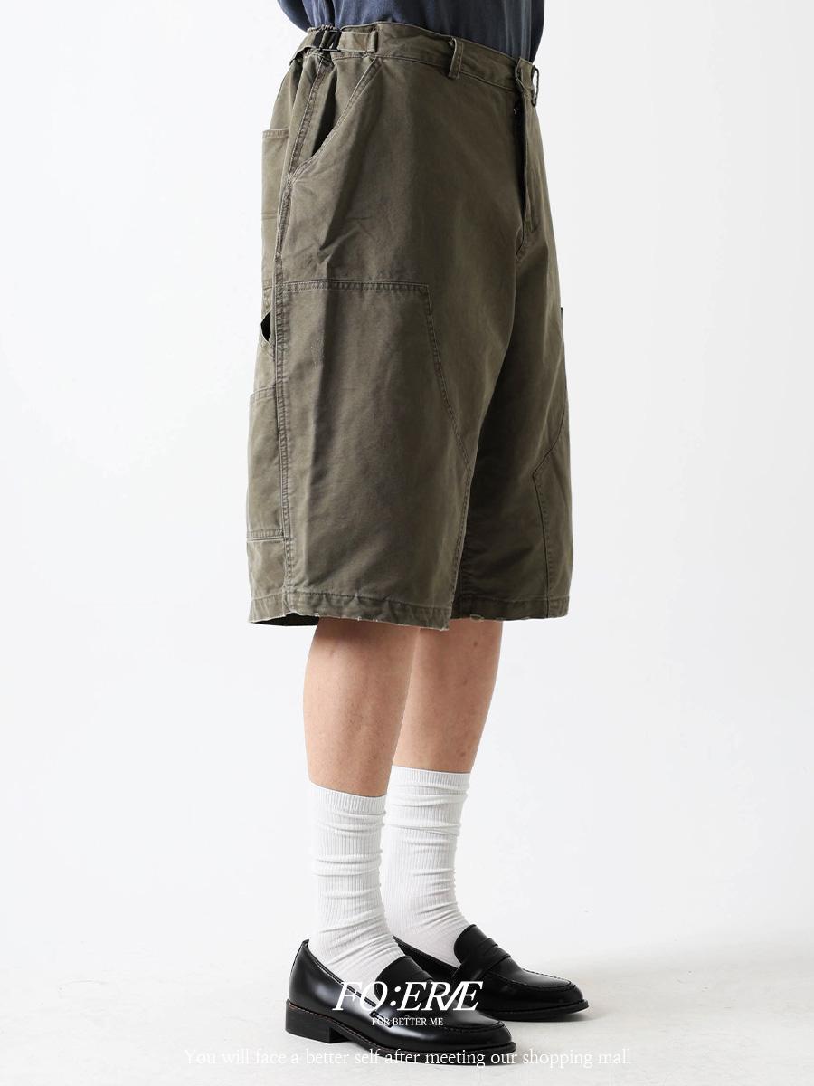 Street double knee bermuda pants