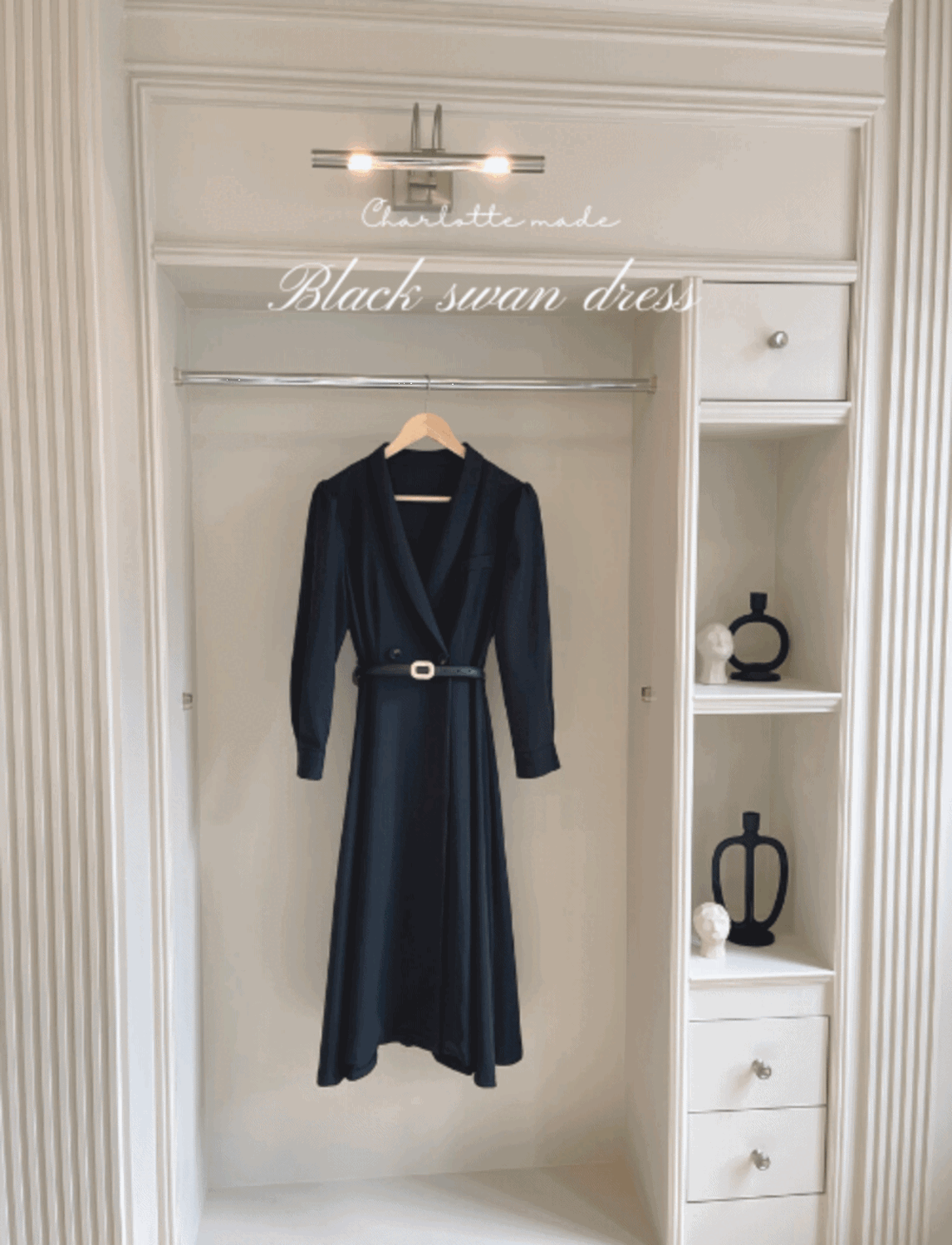 MADE 블랙스완 정장 하객룩 원피스