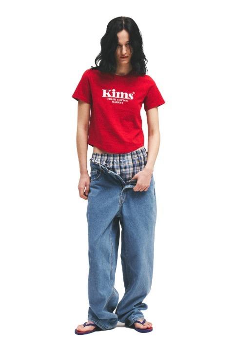 (Unisex) Kims Bam Logo Tee Red