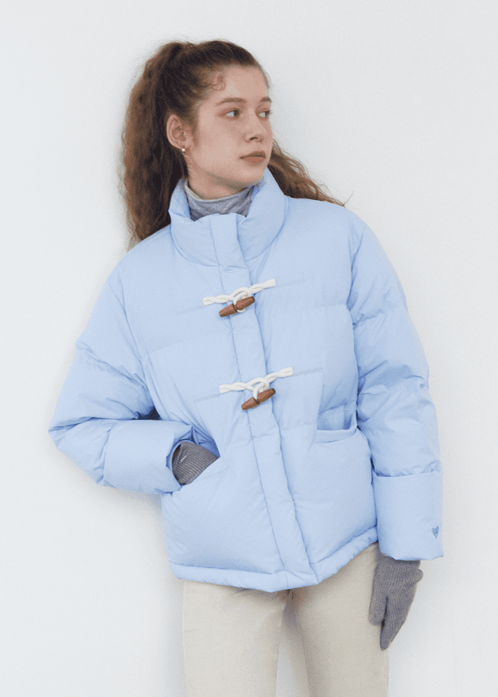 [POP]여성 더플 다운_LIGHT BLUE - 게스코리아