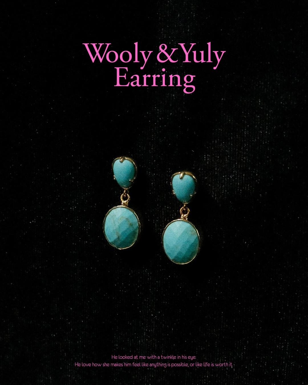 [ Wooly&Yuly ] Charlotte Vintage blue earring