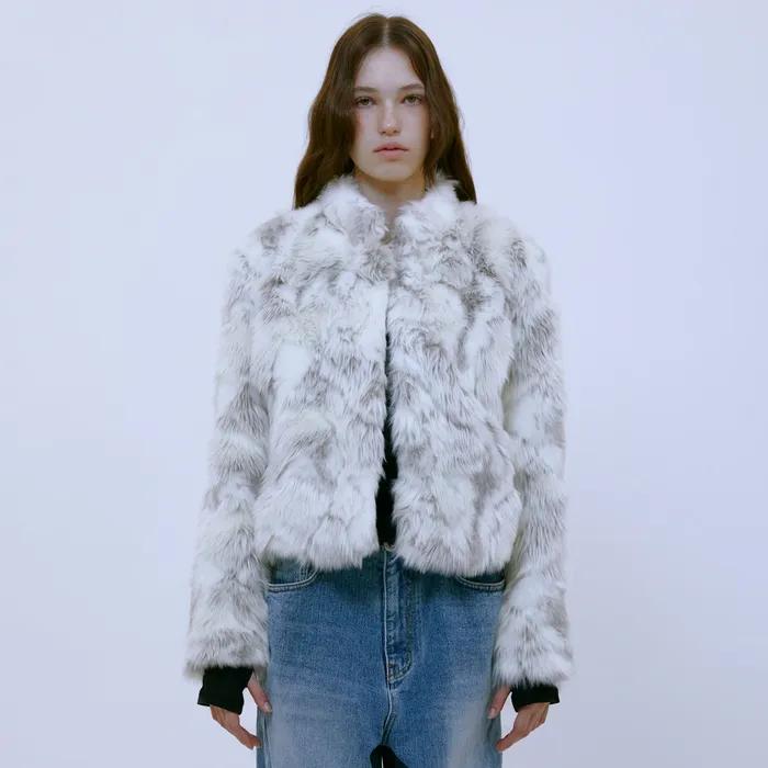 Smudge Fur Jacket (IVORY)