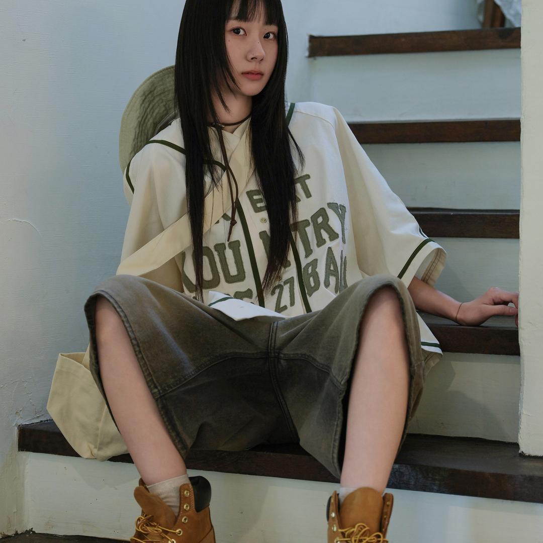 틸데서울 *unisex* 베이스 패치 캐주얼 반소매 자켓 2color
