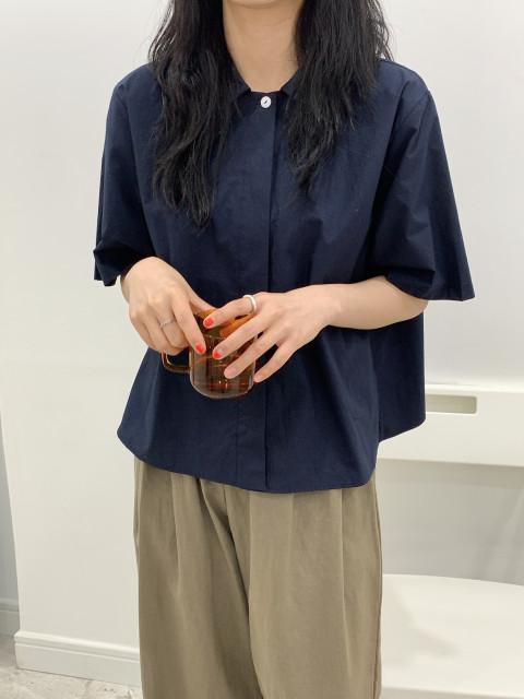 브리즈 여성 여자 단추 빼서입는 기본 오버핏 네이비 민트 소라 하늘색 곤색 셔츠 : 프사이샵