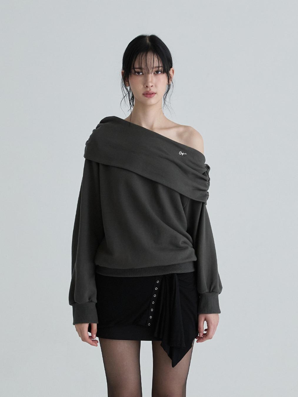 Drape symbol sweatshirts (Charcoal)