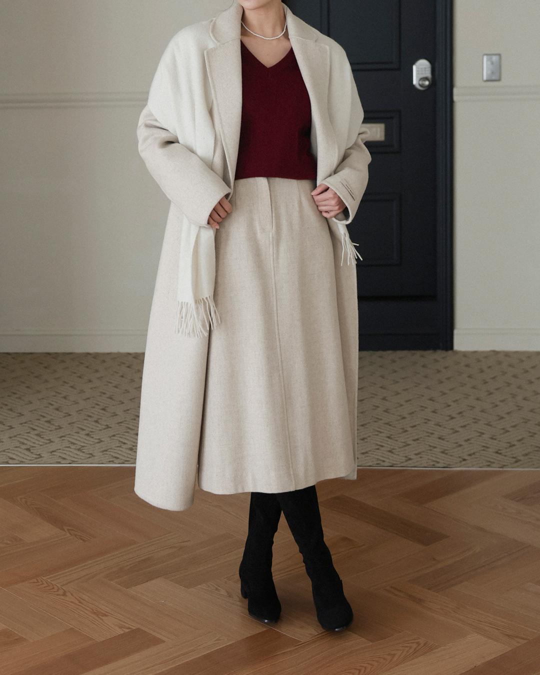 클래식 울 스커트 M307