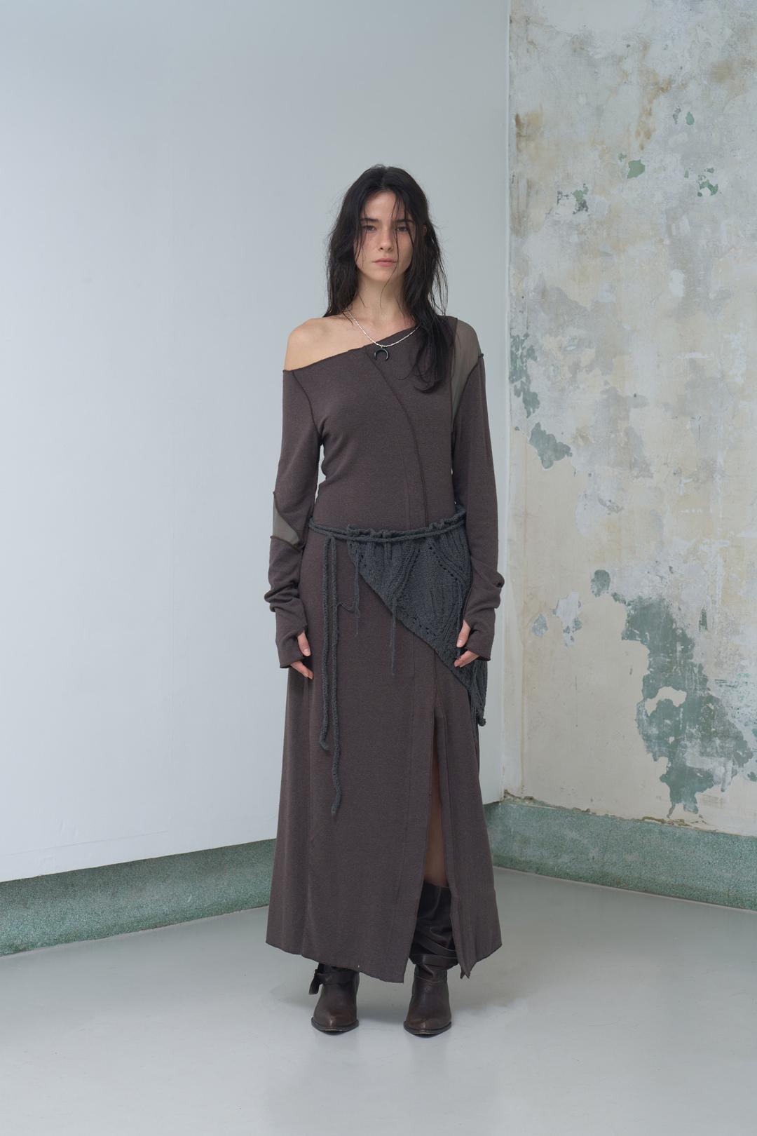 Natural Cut-out Maxi Dress