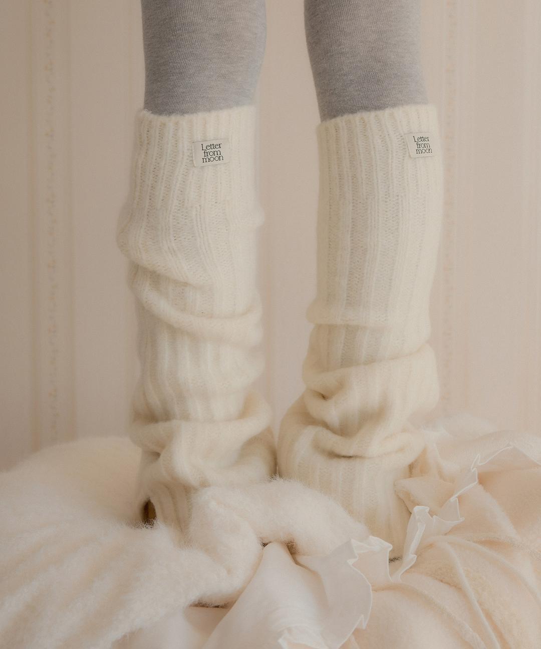 레터프롬문 헤든 니트 울 레그워머 ( 2 colors )