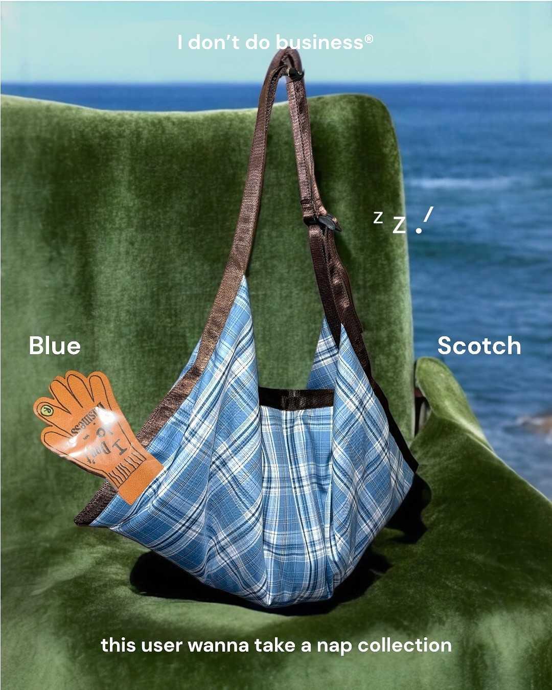 Pillow bag - Blue Scotch 🚎 x 🧤🍊 - This User Wanna Take a Nap Collection 🛌💭💤