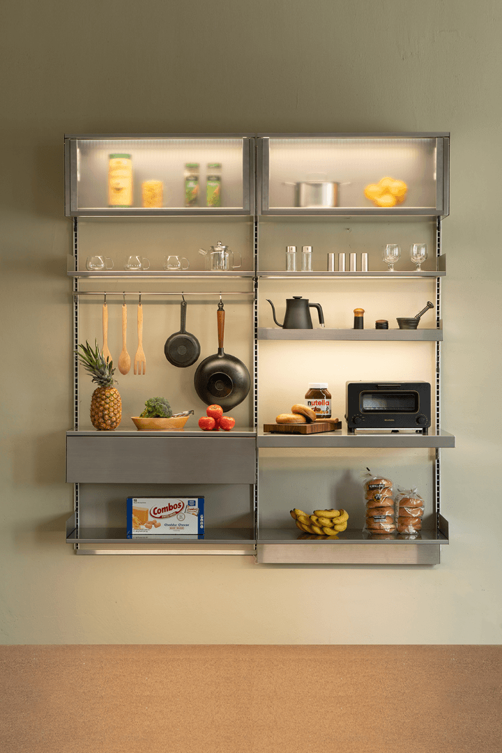 DINING SHELVING 02 - STAINLESS STEEL