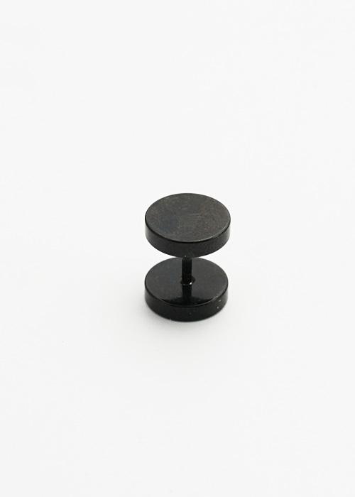 예쁜돌 써지컬스틸 블랙 서클 페이크 바벨 피어싱 P-0559