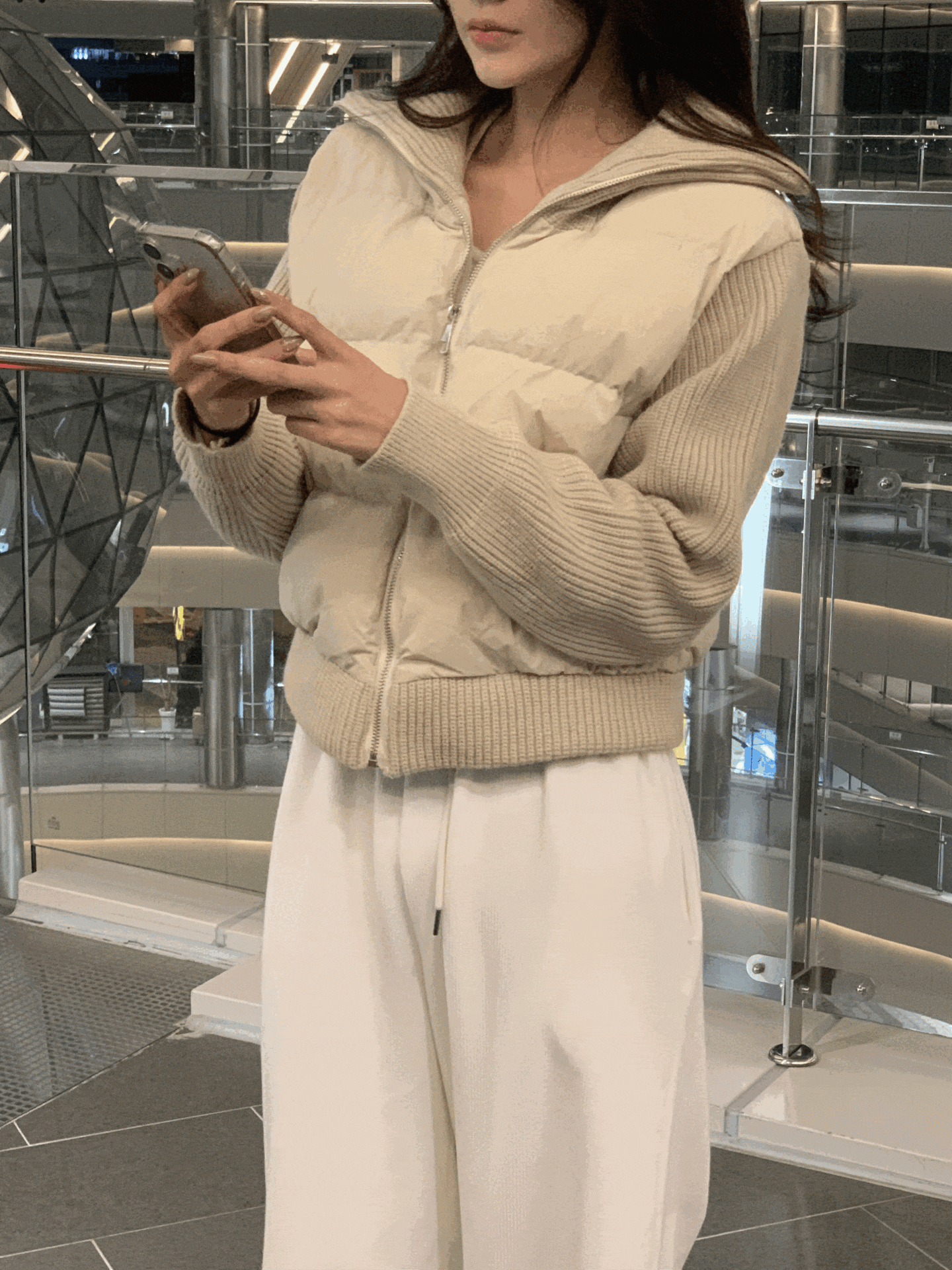 [주문폭주] 데일리 니트 패딩