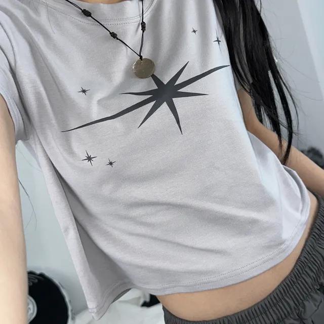 키치 블링잇 스타 소프트 모달 크롭 티셔츠(3color/3-5일 여유주문)
