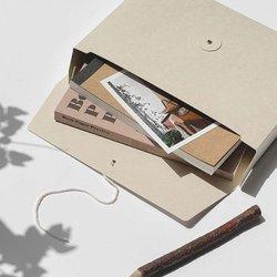 A5 하도메 단추 봉투 케이스 서류봉투 파일 엽서 편지 보관