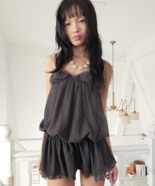 쉬어 레이어드 투웨이 드레스 *다크 그레이