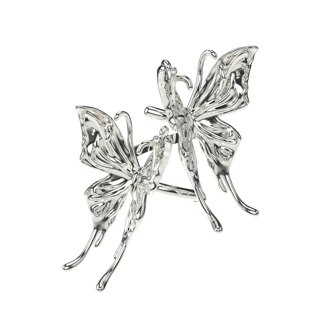 Ripple/  Liquefied Butterfly Layers Ring - 11