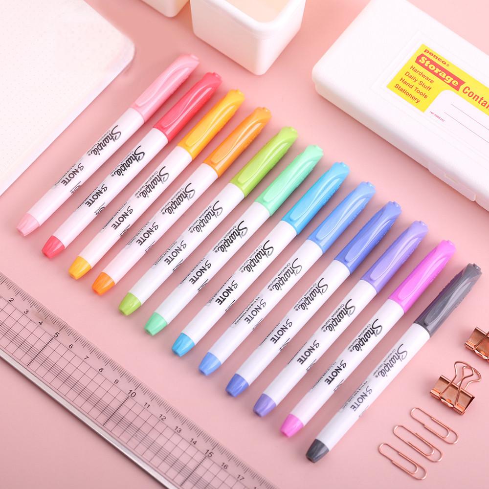 샤피 형광펜 에스노트 S Note 비침없는 연한 리얼 파스텔
