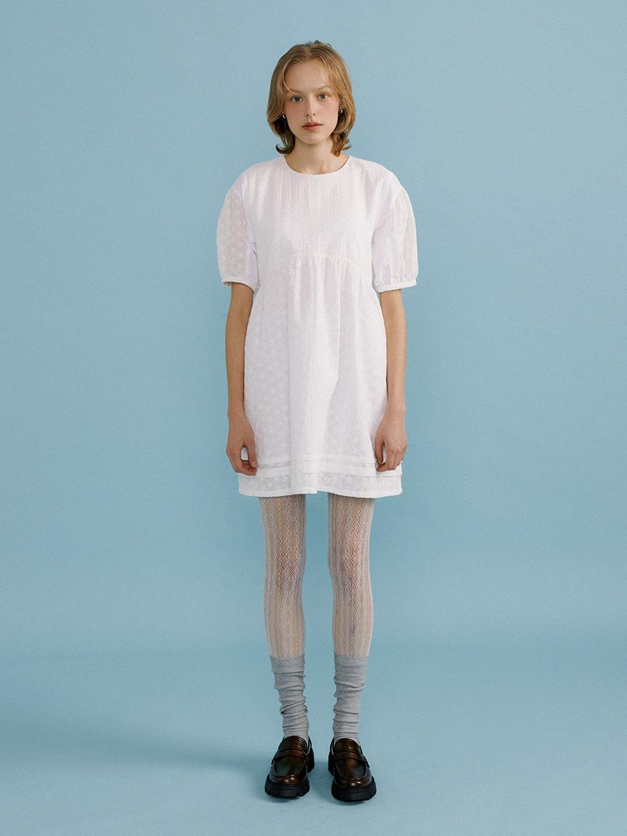 Flower Embroidery Mini Dress (White) 03/11 출고