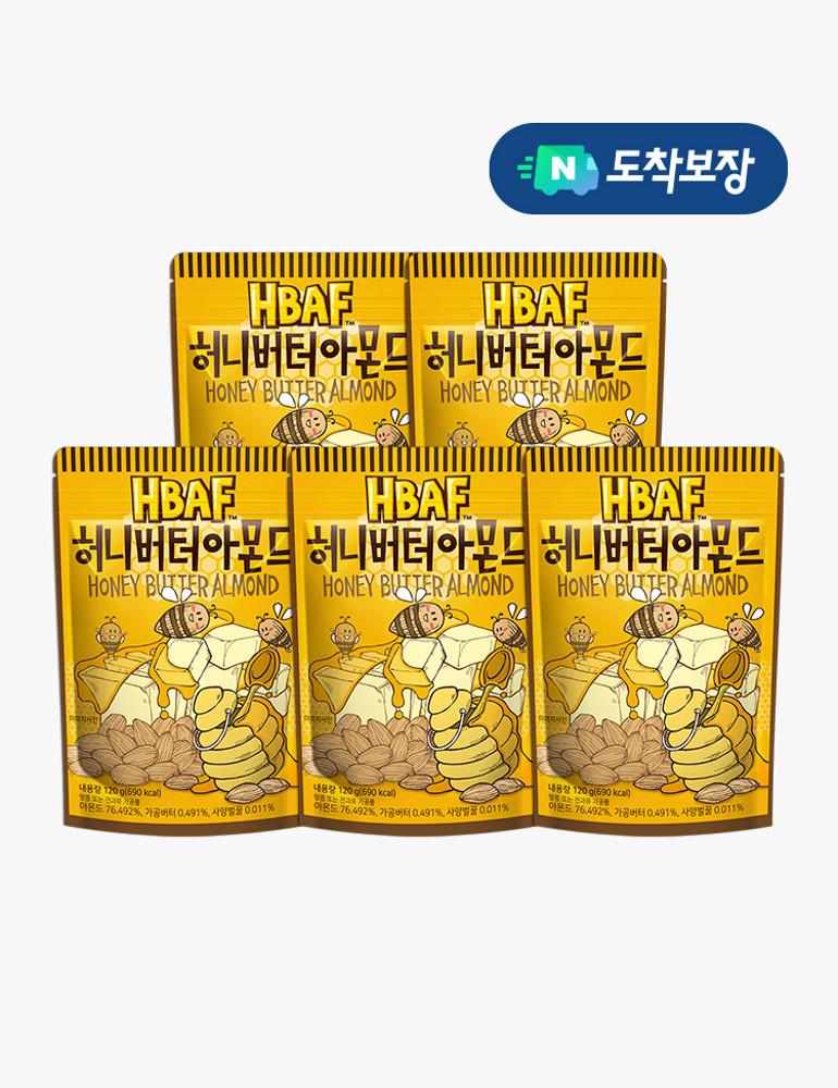 HBAF 바프 허니버터 아몬드 120g X 5봉