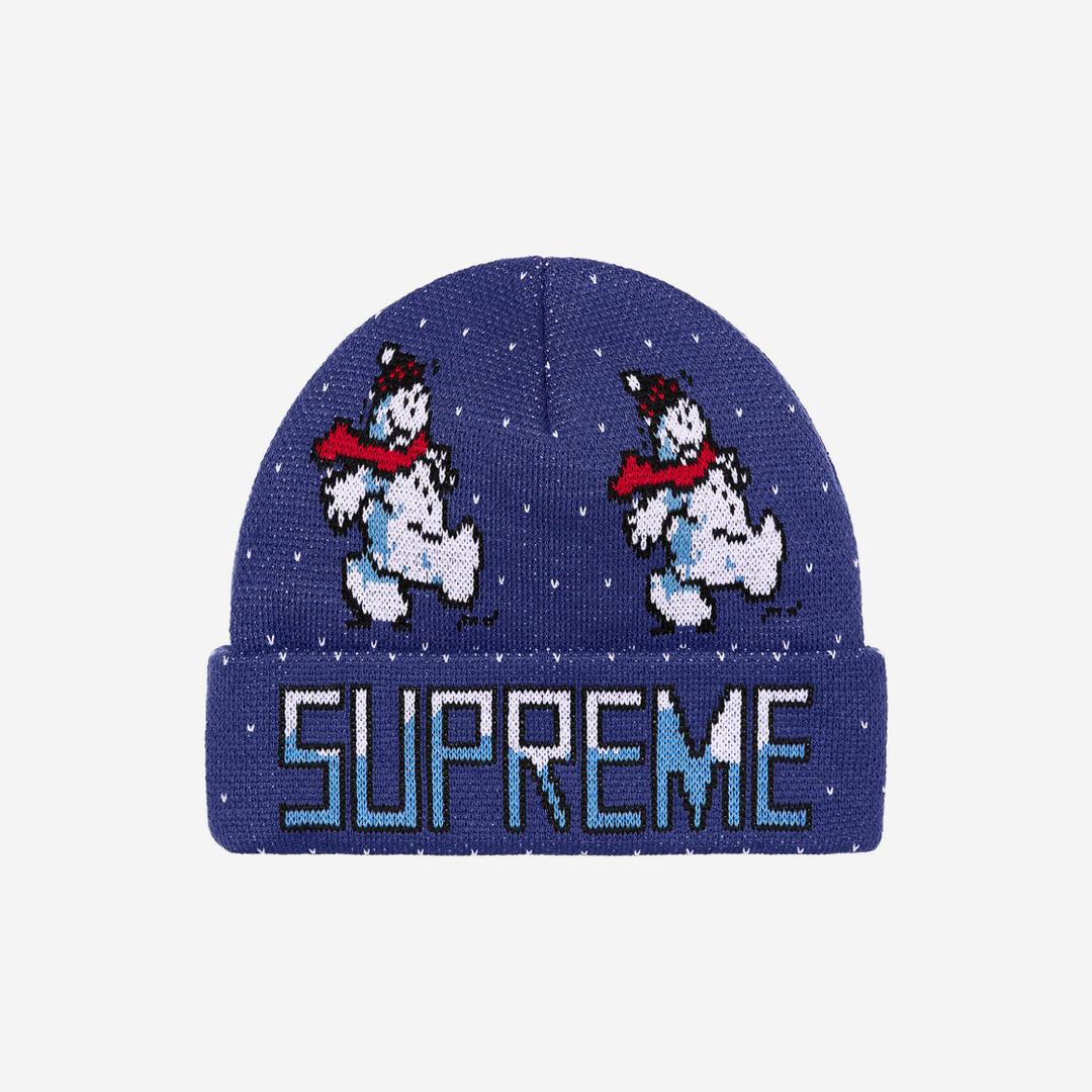 Supreme Snowman Beanie Light Navy - 21FW