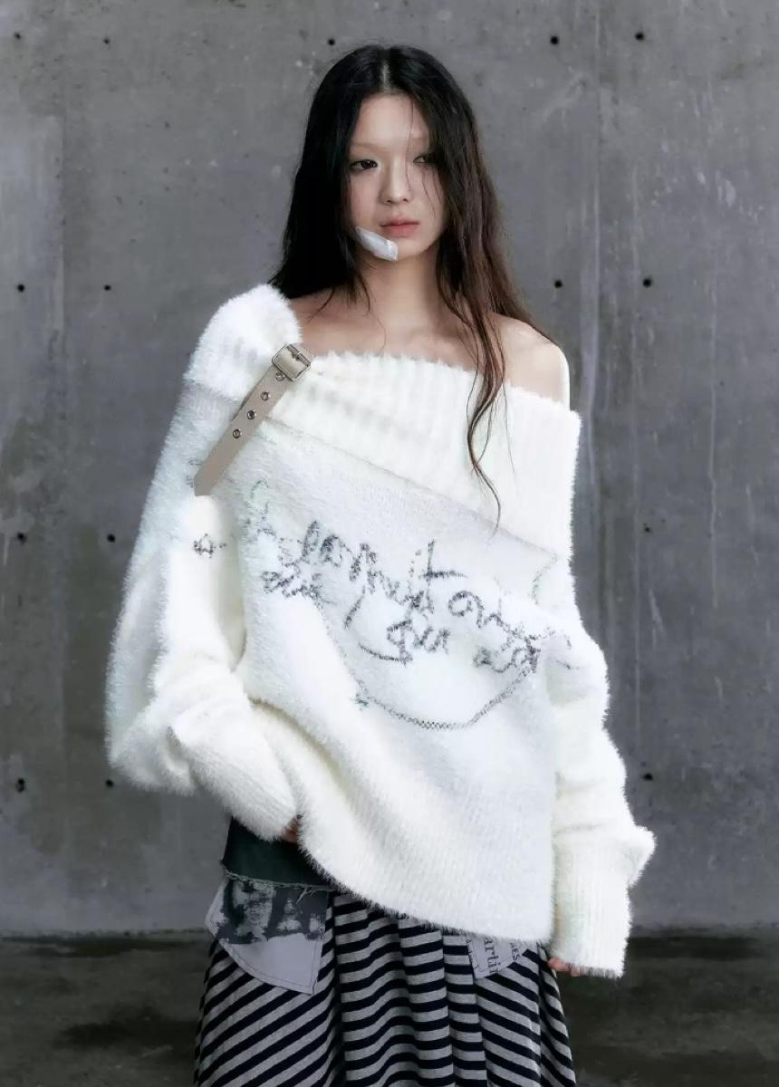 [예약 판매 10% Sale] CestNous multiwear chain jacquard belt lapel sweater