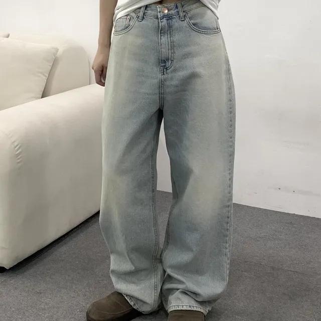 헤르츠 연청 와이드 데님 팬츠