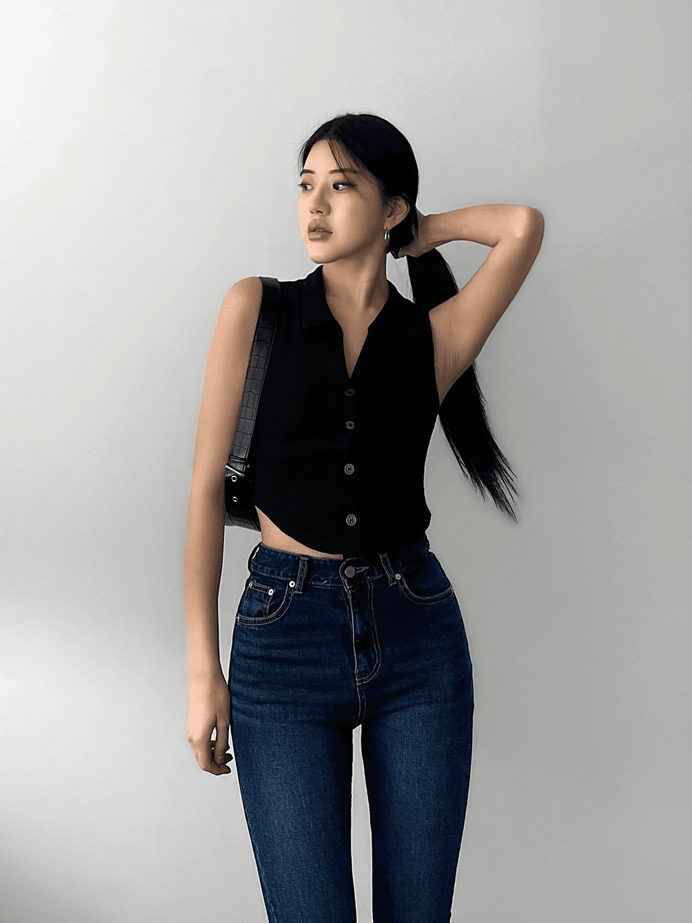 카라 버튼 나시 [3color]