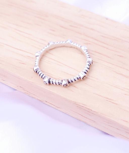 미니 마카사이트 실버 반지