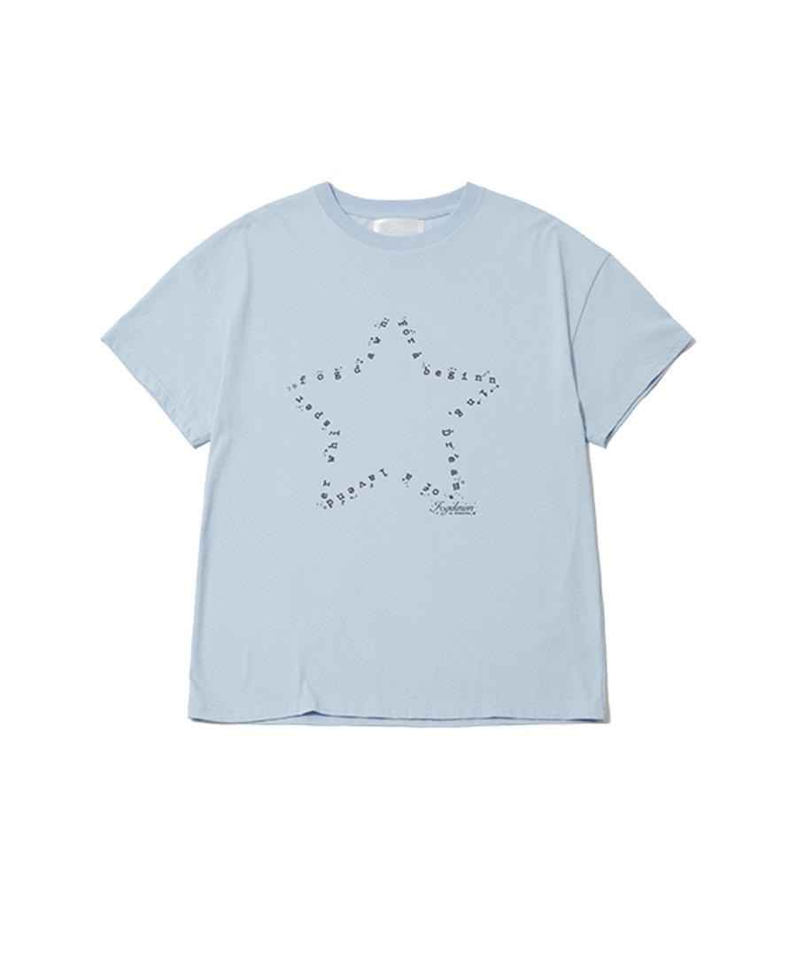 Star Typo Big T-shirt (blue)